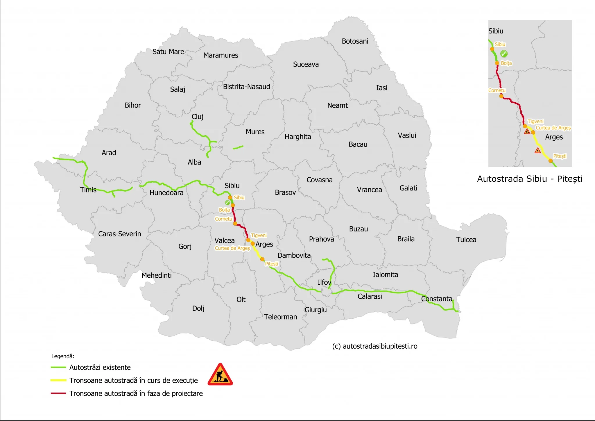 Autostrada Sibiu-Pitești: al treilea tunel a intrat în lucru