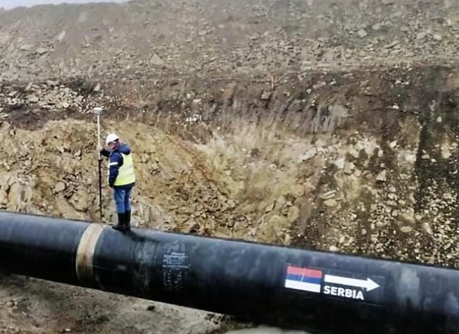 Conducta de gaze Balkan Stream traversând nordul Serbiei prin câmpie