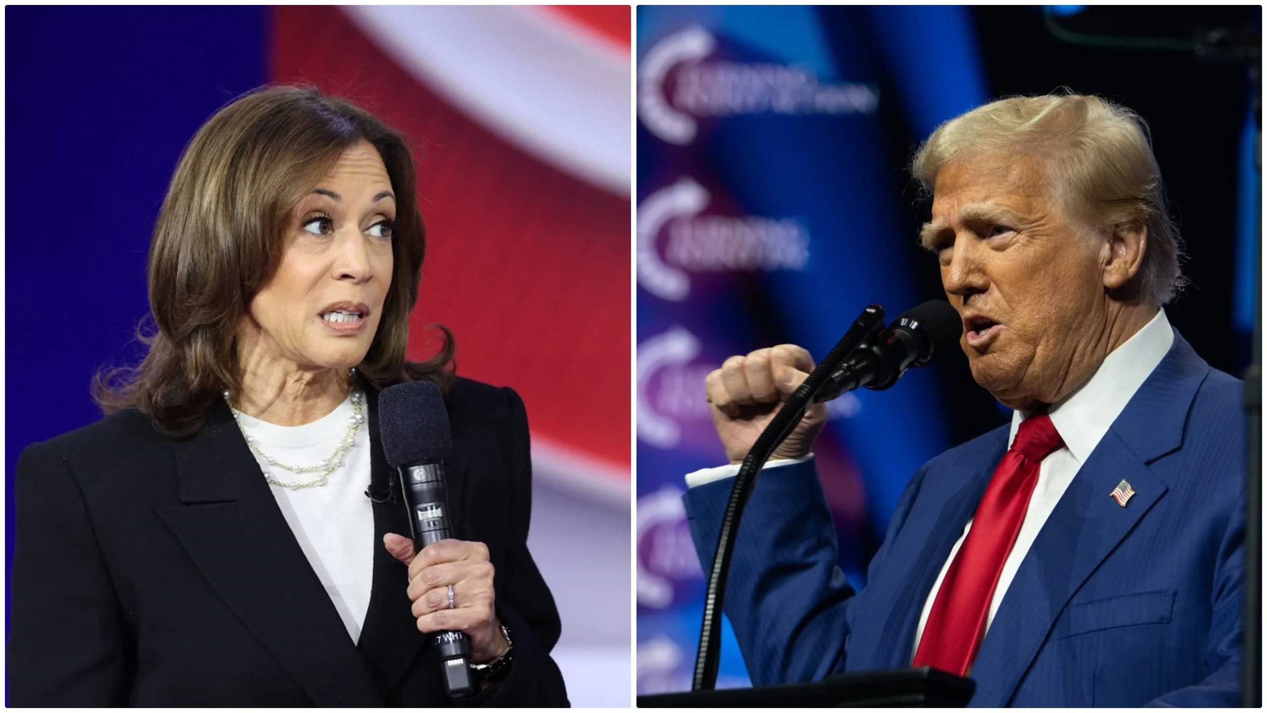 Kamala Harris și Donald Trump în disputa privind conflictul SUA cu Iranul