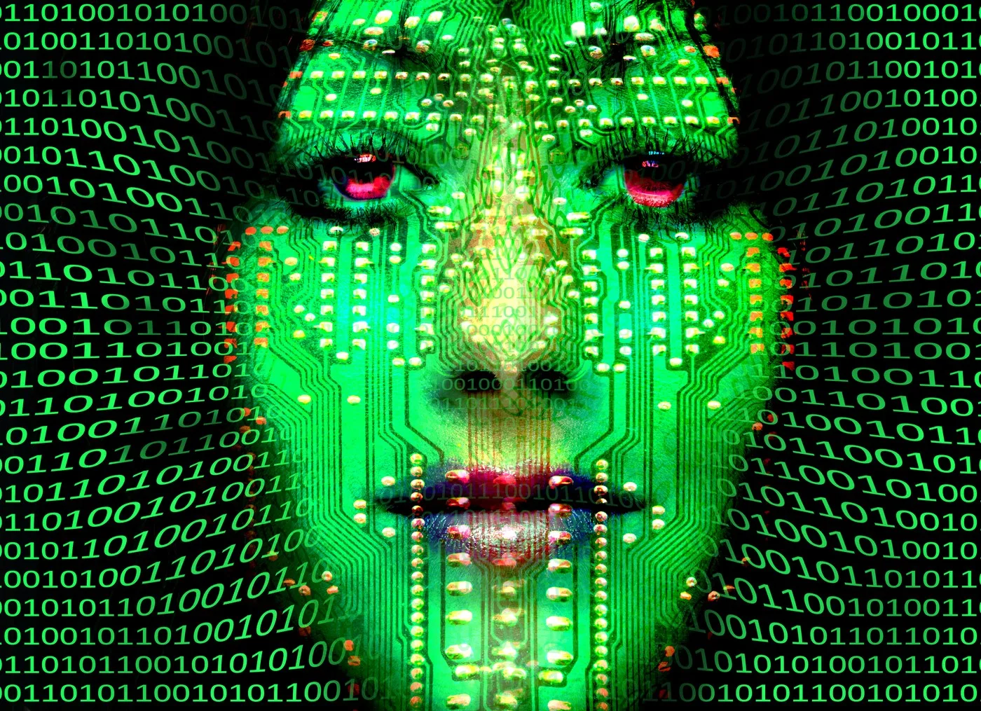 Ecran cu interfață de chat AI și simbol medical, sugerând dezinformarea medicală online