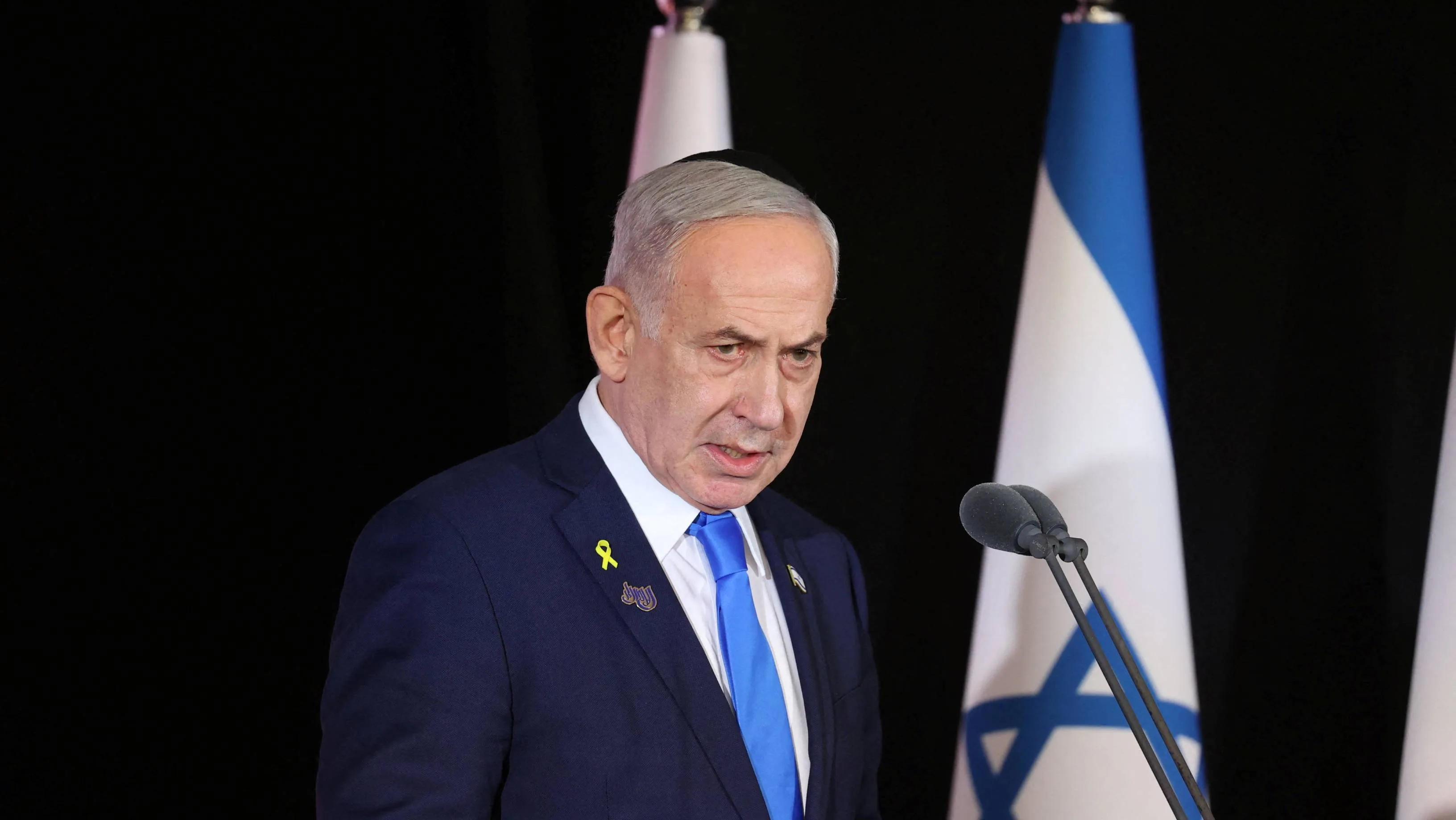 Premierul israelian Benjamin Netanyahu la conferința de presă despre atacul asupra Iranului
